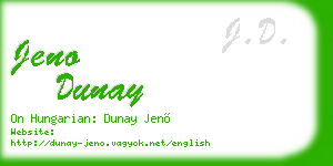 jeno dunay business card