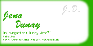 jeno dunay business card